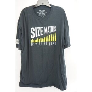 VGC Shield Republic Men's Size Matters T-Shirt Black Size 3XL
